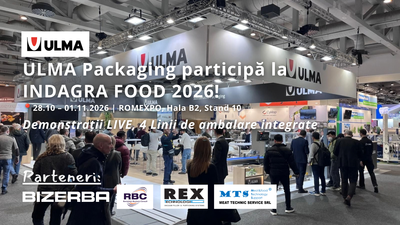 ULMA Packaging participă la Indagra Food 2026: Demonstrații live, 4 linii de ambalare integrate. 