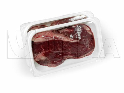 Ambalare carne rosie in termoformare cu film rigid skin si atmosfera modificata (ATM). Aplicatie BLOOM.