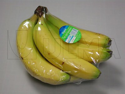 Ambalare manunchi de banane in flow pack (hffs) in film shrink
