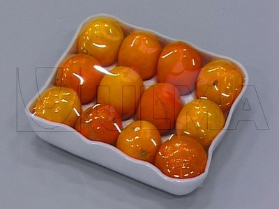 Ambalare portocale in caserola, in flow pack (hffs) cu film shrink